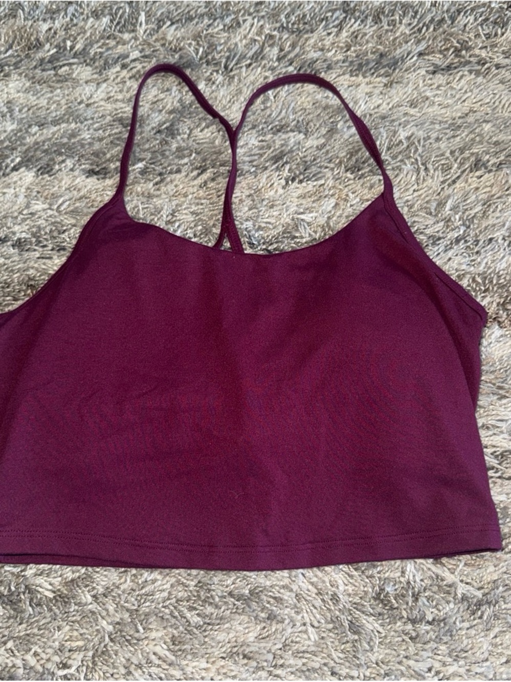 Gilly Hicks Deep Plum Cropped Bralette Tank